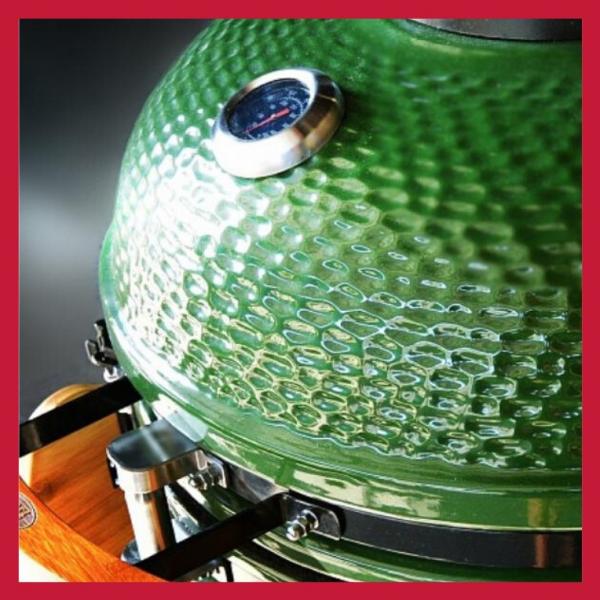 Керамический гриль-барбекю Start Grill 22 зеленый, 57 см с окошком — фото 3